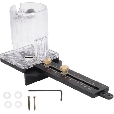 Eosnow Base de routeur pour coupe-bois CNC, broche de 8mm, trous de clous de 2.5mm, cercle de fraisage, fente pour 65mm de diamètre (1/4)