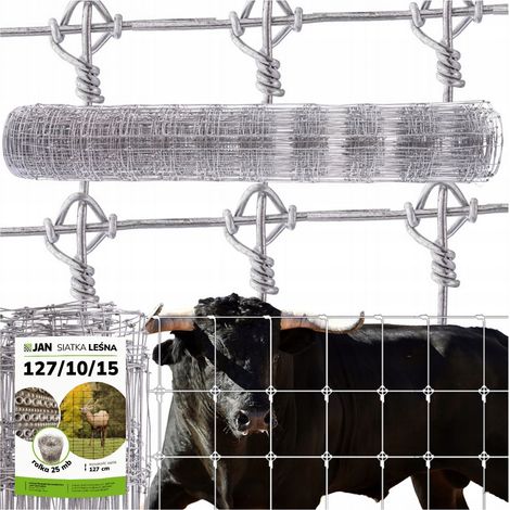 FILET FORESTIER 127/10/15 TITAN KNOT 25 m Galvanisé 245 g/m² Ø 2,5 mm POUR DES ANNÉES