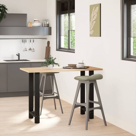 Pied de meuble,Pieds de table de bar Noir 2 pièces 50 x (90-91) cm Acier CFW81909 (1/5)