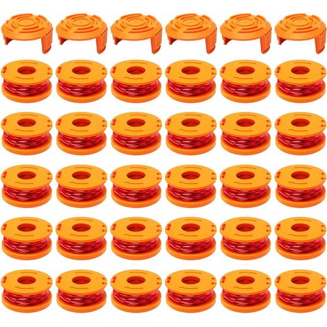 APEX 30 bobines de fil et 6 capuchons compatibles avec le coupe-bordures Worx,91,4 m,recharges WA0010 et couvercle de bobine WA6531 (1/5)