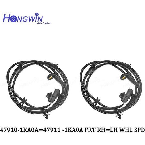 Capteurs de vitesse de roue ABS avant et arrière gauche et droit pour Nissan Juke 1.5 1.6 2011-2017 47900-1KA0A 47901-1KA0A 47910-1KA0A (2 capteurs avant) (1/5)
