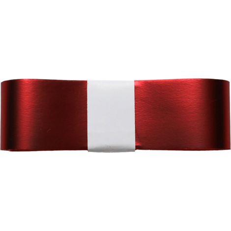 Ruban Mat - 500 cm x 3 cm - Pour Emballage Cadeau - Rouge - 1 Rouleau (1/5)