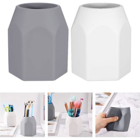 Porte-Stylo - Support Organisateur en Silicone - Bureau École Maison - 2 Pièces (1/4)