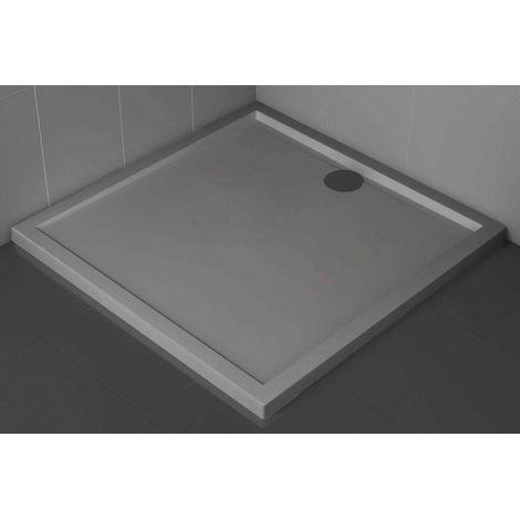 Receveur de douche carré NOVELLINI OLYMPIC gris 100x100 cm avec bonde H 4,5cm