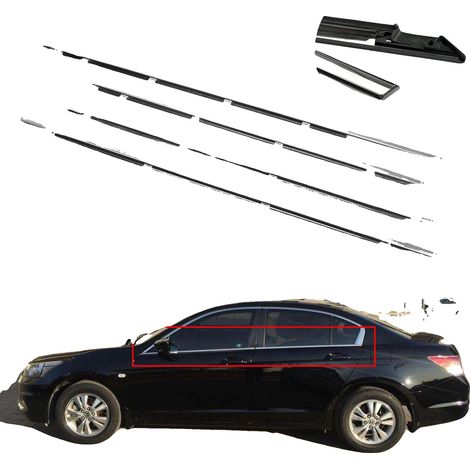 Wetterdichtungsfensterverkleidung, ABS-Kunststoff, Chromfarbe, passend für Honda Accord 2008-2012, vorne/links/rechts/hinten, 100% brandneu (1/5)