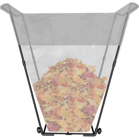 Support de sac poubelle en métal, cadre de support de sac poubelle de jardin d'extérieur robuste pour feuilles,camping,désherbage,fête sur la pelouse (1/5)