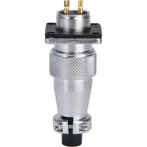 Adaptateur de connexion aviation 2 broches en alliage de zinc, étanche IP67, pour courant alternatif 500V, robuste et durable (1/5)