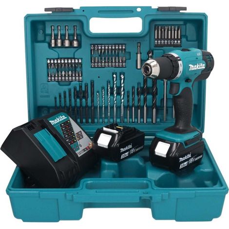 [NEUWERTIG] MAKITA 18V Li-Ion Akku-Bohrschrauber (2x 3Ah) 42Nm + Koffer DDF453RFX1 (1/3)