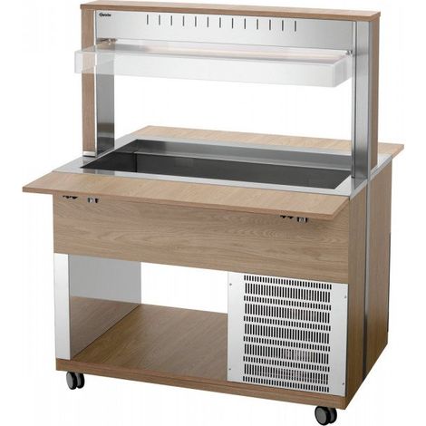 Chariot buffet inox réfrigéré 3 x GN x 1/1 (P)200 mm, 340 W, 220 V - MONO