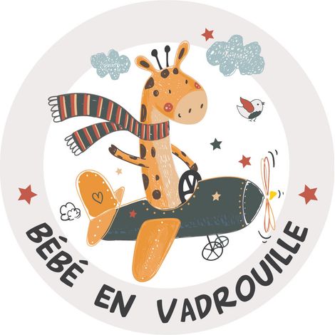 Sticker Voiture Bébé en Vadrouille – Autocollant de Signalisation 13 cm – Sécurité Enfant (1/4)