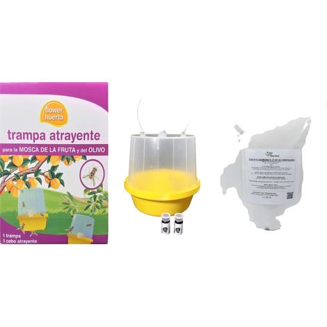 Trampa para mosquitos, cebo eficaz para el control de moscas, diseño ecológico, Trampa + 1 kg. Atractiva (1/2)