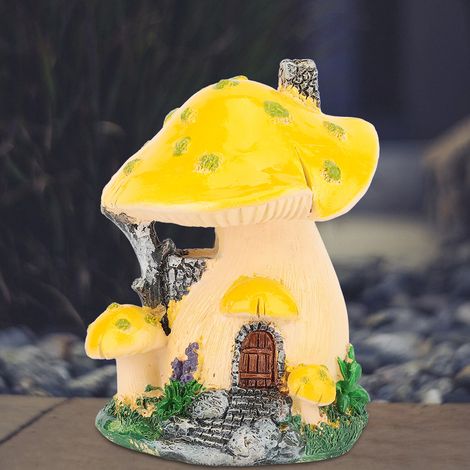 Sculpture de maison champignon (1 pièce) - Décoration pour jardin, cour ou patio