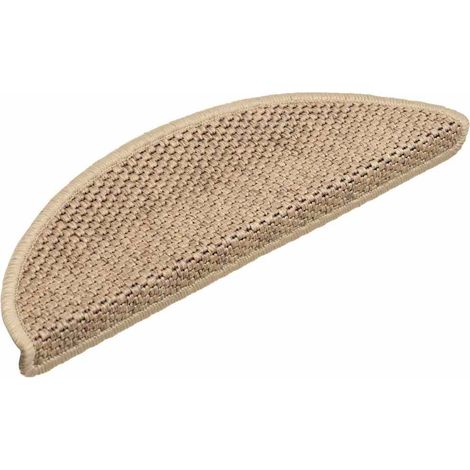 Maison Exclusive - Tappeti Autoadesivi Scale Aspetto Sisal 15 pz 56x17x3 cm Sabbia (1/5)
