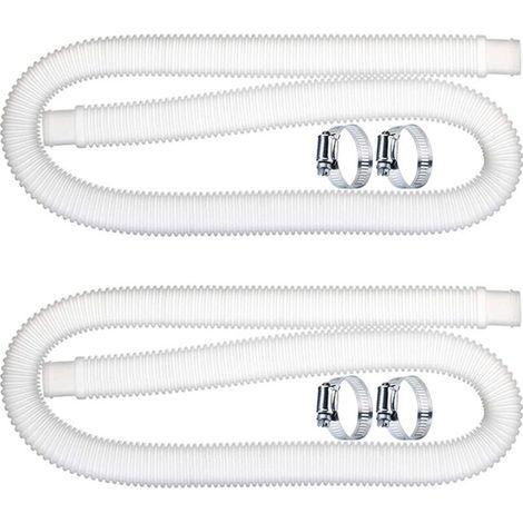 2 pcs Tuyau De Rechange De Piscine 32mm, Pctuyau De Piscine, Tuyau de Remplacement de Pompe de Filtration de Piscine (1,5 M) pour Intex 300 330 530 1000 GPH (1/5)