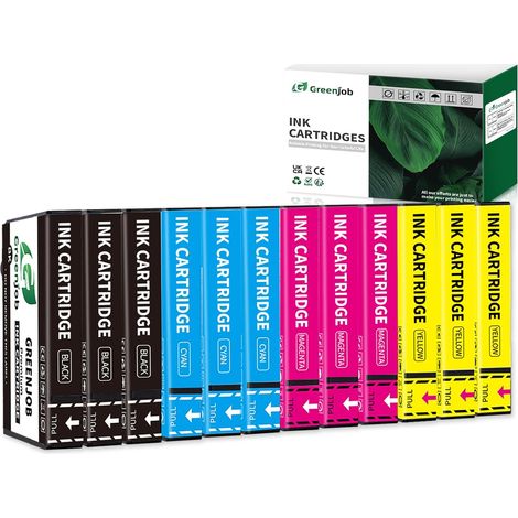 Multipack Cartouche Compatible pour XP-2100 XP-2105 XP-2150 XP-2155 XP-3100 XP-3150 XP-3155 XP-4100 XP-4150 WF-2810 WF-2820 WF-2830 (Paquet de 12) (1/5)