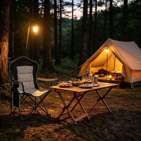 Fauteuil de plage pliant avec porte-gobelet, chaise de camping extérieur, transat solaire réglable, siège de détente portable pour jardin et voyage. (1/5)