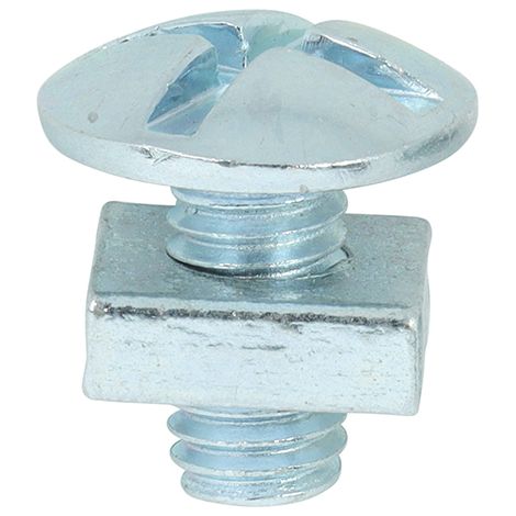 TIMCO Roofing Bolts & Square Nuts Silver - M6 x 12