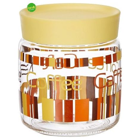 Bormioli rocco barattolo giallo porta caffè (1/2)