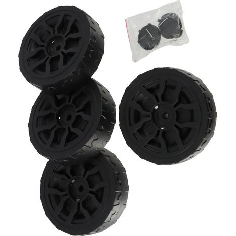 Ensemble de roue - pour tondeuse à gazon sans fil batterie 18V - pièce de rechange pour ref OXEO 760434