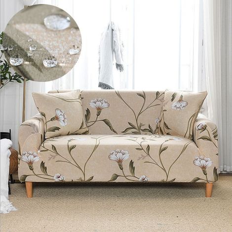 Housse de Canapé 2 Place 145185cm fleurs Couverture Canapé avec Accoudoirs Moderne Couvre Canapé Elastique Universelle Revêtement de Canapé Housse de Protection (1/3)