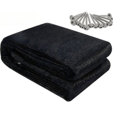 SWANEW Tappeto da esterno Tappeto da Tenda Tappeto da Viaggio da Campeggio Tappeto da Gazebo per Caravanna 300X500cm Nero (1/5)