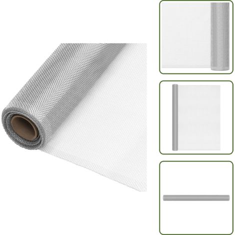 Gabbia per conigli - vidaXL Zanzariera in Alluminio 80x1000 cm Argento - Copertura per lampadine