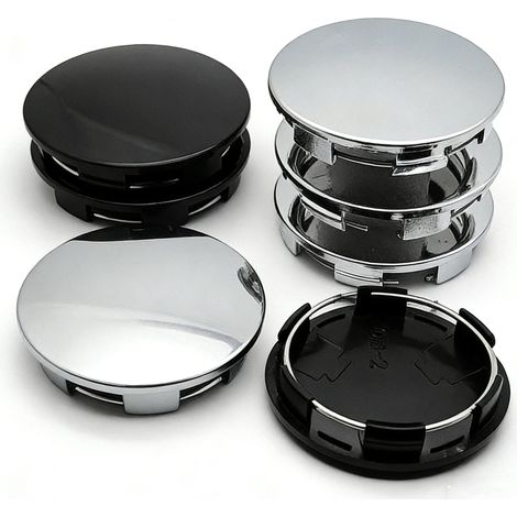 Satz mit 4 silbernen Radkappen – 68 mm (1/4)
