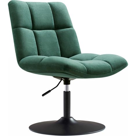 Design Fauteuil - Sessel "Lille" - Velvet Dunkelgrün