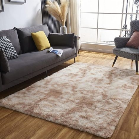 Tapis pour Salon Moquette Grande Taille Tapis Poils Longs Moderne Tapis De Sol Grand pour Couloir Soft Doux et Moelleux pour la Chambre à Coucher d'enfant(Kaki,200 x 300 cm) (1/4)
