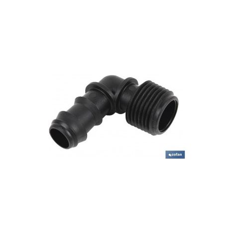 Pack mit 100 90º Winkelverbindungen R.Männlich Ø16mm-3/4
