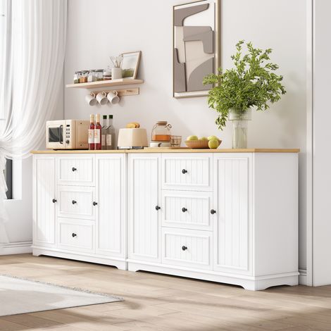 Sideboard mit 3 Schubladen und Einlegeböden MDF OKMYHOME (1/5)