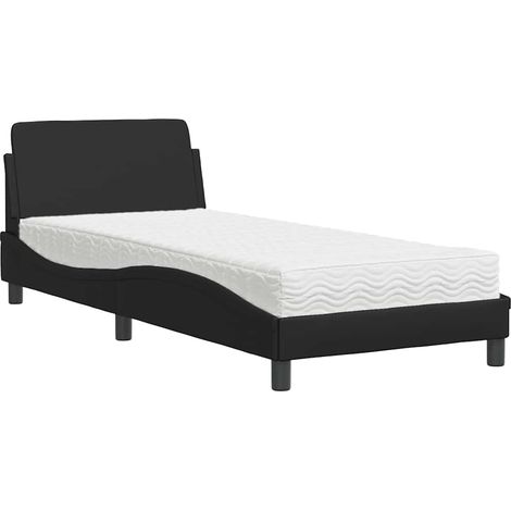 Maison Exclusive - Letto con Materasso Dover Nero 80x200 cm in Similpelle (1/5)