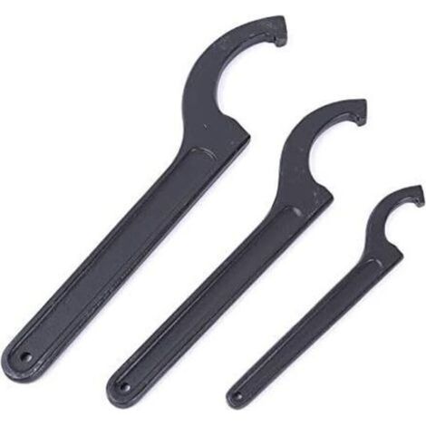 1x Clé à crochet réglable 34-36mm, clés à ergot, clé tricoise universelle, pour la fixation ou le démontage des écrous ronds et des couvercles de compteurs d'eau sur les machines-outils