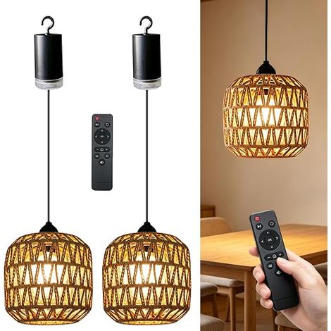 Suspension Luminaire: Suspension En Rotin, Luminaire Style Et Lampe Suspendue Pour Bureau, Salon, Chambre, Cuisine (1/5)