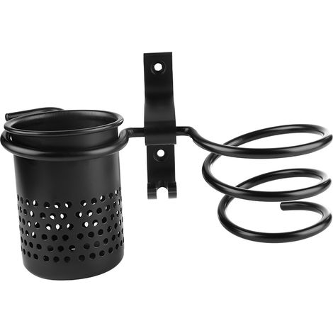 Organiseur Mural En Aluminium Pour Sèche-cheveux Et Brosse À Dents - Support De Rangement Sans Perçage Pour Salle De Bain - Installation Facile - 1 Pièce (1/5)