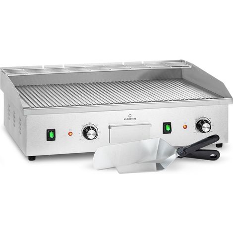 Klarstein Plancha eléctrica Grillmeile 4400 2 x 2200W Placa de parrilla de acero inoxidable