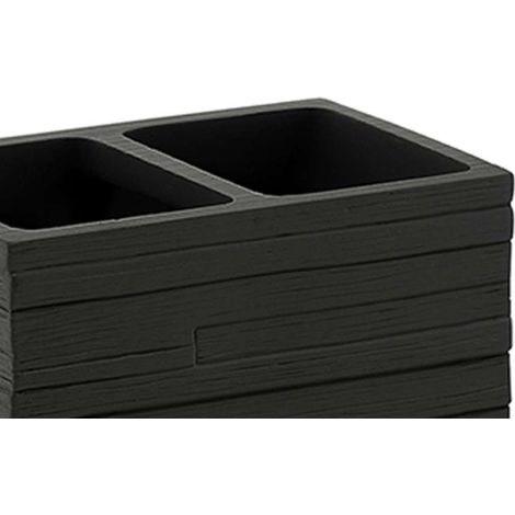Quadrotto portaspazzolini nero (1/2)