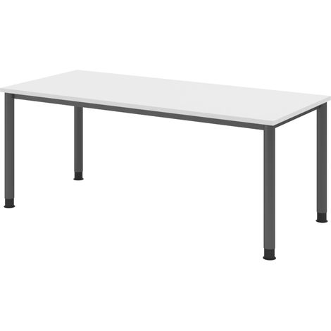 bümö Schreibtisch Serie-H Gestell: Graphit Rechteck: 180 x 80 cm