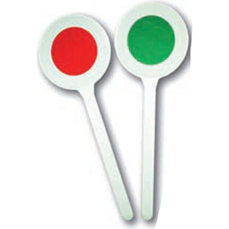 PALETTA IN PVC PER SEGNALAZIONE ROSSO/VERDE D.15