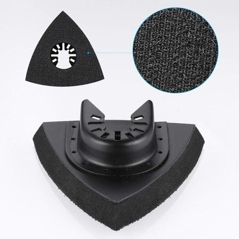 4Pcs Patin de Ponçage 80mm Multi-outil Accessoires pour Patin de Fixation, Lame à Multi Outil, Accessoires Outil Oscillant pour Worx Mikita Dewalt Power Tool, Worx Tool, Bosch Multi Outil (1/3)