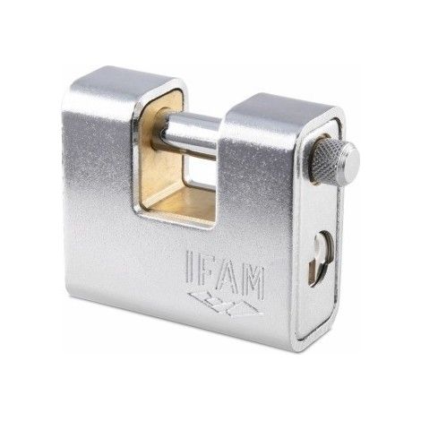 Candado Seguridad 60Mm Arco Rectangular Laton Crom Ifam