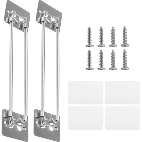 Barre de rangement d'angle de douche pour camping-car, barre de salle de bain réglable en acier inoxydable pour camping-car, remorque de voyage, 2 paquets (1/5)