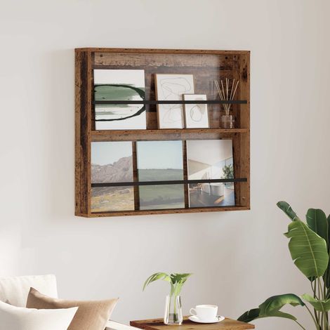 Magazinregal mit Regal Altholz 80 x 12 x 70 cm Holzwerkstoff