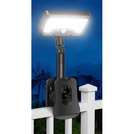 Lumières solaires de jardin, 92 LED 6 000 K, projecteurs solaires à LED extérieures, avec capteur de mouvement, IP65 étanche, lampes solaires avec clip, éclairage solaire pour jardin, patio