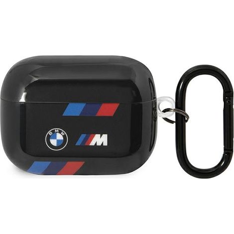 Funda BMW BMAP222SOTK para AirPods Pro 2 (2022/2023) con franjas tricolores negras/negras (1/2)