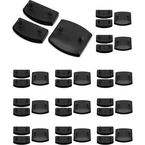 Lot de 36 Embouts pour Lattes de Sommier, Support Latte Sommier, Incluant 24 Embouts Latéraux et 12 Supports Centraux, Capuchons de Remplacement en Plastique pour Lattes de 5,3 cm à 5,5 cm (1/4)