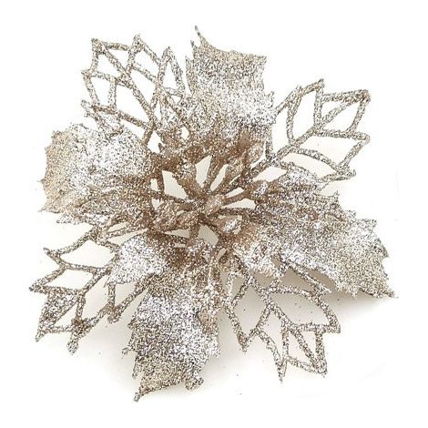 12 sapins de Noël une fleur rouge (10 cm) - Champagne (1/2)