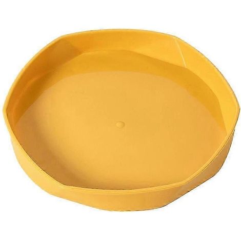Soucoupe robuste et durable pour pots de fleurs, en plastique épais multicolore, pour jardin - Jaune (1/5)