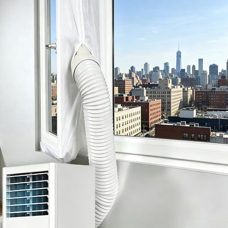 300CM Kit Calfeutrage Climatiseur, Joint de Fenêtre Climatisation Mobile, Tissu Hot Air Stop Fonctionne avec Toutes Les Unités de Climatisation Mobiles (1/5)