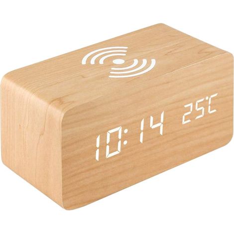 Reloj digital estore digital alarm clock pantalla LED control por voz (1/2)